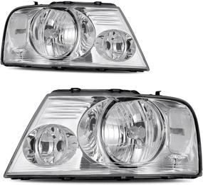 img 4 attached to AUTOSAVER88 Headlight Assembly for 2004-2008 Ford F-150 | Chrome Housing, Clear Lens | Passenger & Driver Side