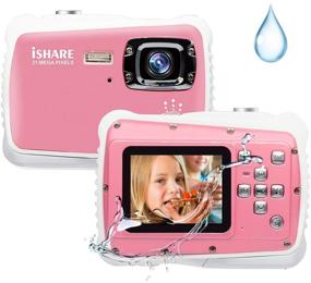 img 4 attached to 📸 Kids Camera, 21MP HD 3M Waterproof Digital Camera for Kids, 2.0 Inch LCD Display, 8X Digital Zoom, Flash and Mic – Perfect Gift for Boys and Girls (Pink)