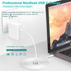 img 2 attached to 💡 Sehonor 61W USB-C Charger for Mac Pro 13" (2016+), MacBook Air 2018, Samsung, Nexus, Nintendo Switch, Lenovo, ASUS, Acer, Dell Laptop - Includes Type-C Charge Cable