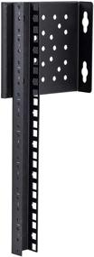 img 1 attached to KENUCO 19 Inch Vertical Wall Mount Rack, 🗄️ Black, 4U Size, Server Rack with Hardware - Wall Mountable