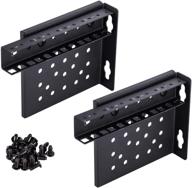 kenuco 19 inch vertical wall mount rack, 🗄️ black, 4u size, server rack with hardware - wall mountable logo