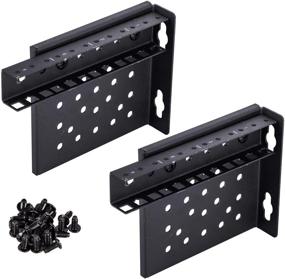 img 4 attached to KENUCO 19 Inch Vertical Wall Mount Rack, 🗄️ Black, 4U Size, Server Rack with Hardware - Wall Mountable