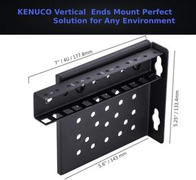 img 3 attached to KENUCO 19 Inch Vertical Wall Mount Rack, 🗄️ Black, 4U Size, Server Rack with Hardware - Wall Mountable