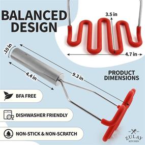 img 2 attached to 🥔 Zulay Kitchen Non-Scratch Potato Masher – Durable Stainless Steel Wrapped in Premium Silicone – Versatile Hand Tool for Mashed Potatoes – Red