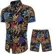 kissqiqi tracksuit floral hawaiian sleeve men's clothing logo