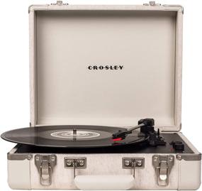img 4 attached to 🎵 Crosley Executive Vintage Bluetooth 3-Speed Portable Suitcase Turntable with USB, Sand - Enhanced SEO