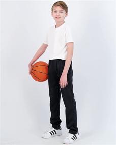 img 1 attached to 🏀 Real Essentials Pack: Premium Sweatpants for Basketball Boys' Clothing and Pants