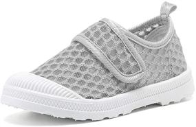 img 4 attached to 👟 Breathable Slip-on Mesh Sneakers Sandals Water Shoes for Running, Pool, Beach - CIOR Boys & Girls Toddler/Kids