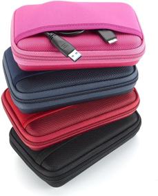 img 1 attached to Black Portable EVA Hard Drive Carrying Case Pouch by Drive Logic - DL-64-BK