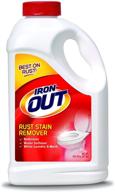 🧽 iron out powder rust stain remover: eliminate and prevent rust stains in bathrooms, kitchens, laundry, appliances, and outdoors! logo