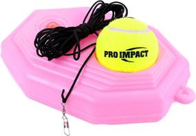 img 4 attached to 🎾 Optimized for SEO: Pro Impact Tennis Trainer Rebounder Ball with Trainer Baseboard, Long Rope - Ideal Solo Tennis Trainers (Round and Rectangular Variations)