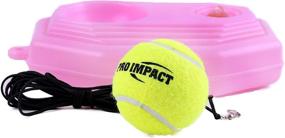 img 2 attached to 🎾 Optimized for SEO: Pro Impact Tennis Trainer Rebounder Ball with Trainer Baseboard, Long Rope - Ideal Solo Tennis Trainers (Round and Rectangular Variations)