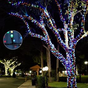 img 3 attached to 🎄 COLCOW 300 LED Color Changing Christmas String Lights Indoor Outdoor: 108ft Warm White Mixed Multicolor Fairy Lights with 11 Modes, Timer Remote & Waterproof Design