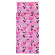 🎀 disney minnie mouse preschool nap pad sheet, pink, 19"x 44" - soft and comfortable sleep essential for your little one logo