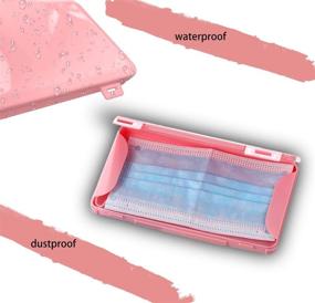 img 1 attached to 📦 Convenient Face Mask Storage Case - Portable Box for 6 Masks with Dustproof Organizer, Reusable Keeper, and Pollution Prevention