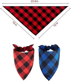 img 1 attached to 🐾 Adorable Red Plaid Pet Dog Cat Bandana Scarf - Funny, Cute, and Perfect for Family Kitchens! Shy Pet? Give Them Space with this Charming Puppy Dog Scarf - Ideal Pet Birthday Gift!