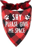 🐾 adorable red plaid pet dog cat bandana scarf - funny, cute, and perfect for family kitchens! shy pet? give them space with this charming puppy dog scarf - ideal pet birthday gift! логотип