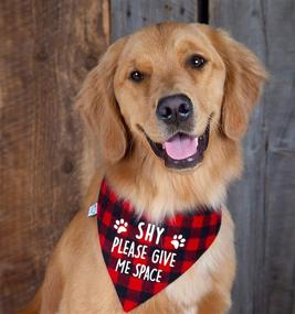 img 3 attached to 🐾 Adorable Red Plaid Pet Dog Cat Bandana Scarf - Funny, Cute, and Perfect for Family Kitchens! Shy Pet? Give Them Space with this Charming Puppy Dog Scarf - Ideal Pet Birthday Gift!