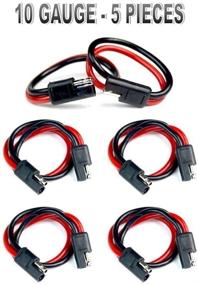 img 3 attached to 🔌 Высокопроизводительный 5-пакетный проводной гарнитура Audiopipe Polarized Wire Harness с быстрым отсоединением длиной 12 дюймов и сечением 10 калибра - гарантированное качество!