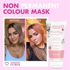 img 2 attached to 🌸 Vibrant and Nourishing Umberto Giannini Flowerology Temporary Hair Color Mask - Rose Peach, 200ml: Vegan, Cruelty-Free Deep Conditioning Treatment