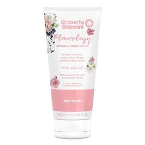 img 4 attached to 🌸 Vibrant and Nourishing Umberto Giannini Flowerology Temporary Hair Color Mask - Rose Peach, 200ml: Vegan, Cruelty-Free Deep Conditioning Treatment