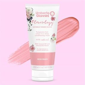 img 3 attached to 🌸 Vibrant and Nourishing Umberto Giannini Flowerology Temporary Hair Color Mask - Rose Peach, 200ml: Vegan, Cruelty-Free Deep Conditioning Treatment