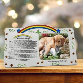 img 3 attached to BANBERRY DESIGNS Rainbow Bridge Pet Bereavement Photo Frame with Heartfelt Poem for Comfort and Remembrance