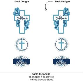 img 1 attached to First Communion Blue Elegant Cross