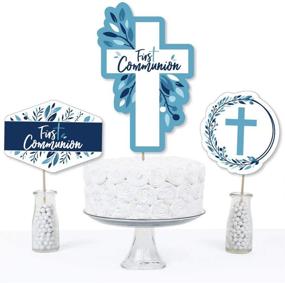 img 2 attached to First Communion Blue Elegant Cross