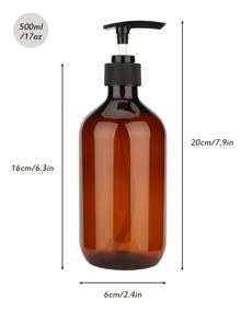 img 3 attached to Bottle Shampoo Bottles Dispenser Pack Brown