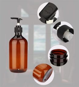 img 2 attached to Bottle Shampoo Bottles Dispenser Pack Brown