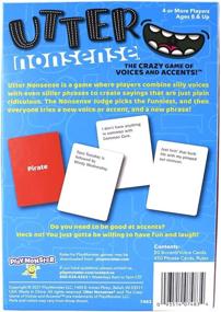 img 1 attached to 🎮 PlayMonster Utter Nonsense - The Crazy Game of Voices and Accents: Ridiculous Family Fun! Ages 8+, 4-20 Players (Red)