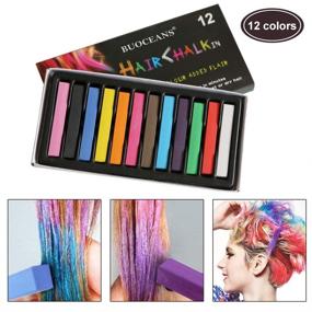 img 3 attached to 🎨 Hair Chalk Pens: Vibrant Temporary Hair Color for Halloween & Christmas Parties - 12 Bright Colors, Ideal Gift for Girls