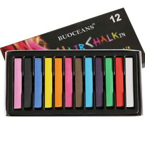 img 2 attached to 🎨 Hair Chalk Pens: Vibrant Temporary Hair Color for Halloween & Christmas Parties - 12 Bright Colors, Ideal Gift for Girls