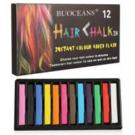 🎨 hair chalk pens: vibrant temporary hair color for halloween & christmas parties - 12 bright colors, ideal gift for girls logo