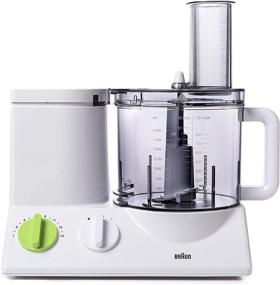 img 3 attached to 🔪 Braun FP3020 12 Cup Food Processor - Ultra Quiet, Powerful Motor with 7 Attachment Blades, Chopper, Citrus Juicer - Made in Europe with German Engineering