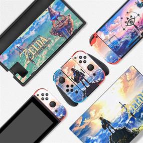 img 1 attached to 🎮 DLseego Zelda Breath of The Wild Switch Skin: Full Wrap Protective Film Sticker with Pretty Pattern Design - Compatible with Nintendo Switch