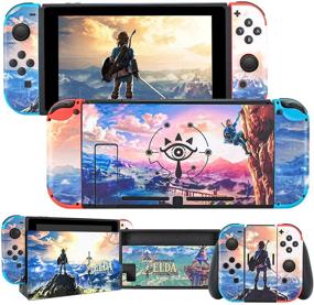 img 4 attached to 🎮 DLseego Zelda Breath of The Wild Switch Skin: Full Wrap Protective Film Sticker with Pretty Pattern Design - Compatible with Nintendo Switch