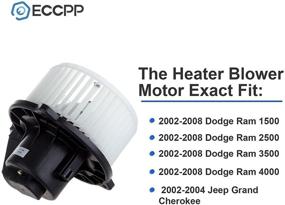 img 2 attached to 🔥 ECCPP Пластиковый обогревательный мотор с вентилятором и заменой клетки для Dodge Ram 1500 2500 3500 4000 и Jeep Grand Cherokee 2002-2008.