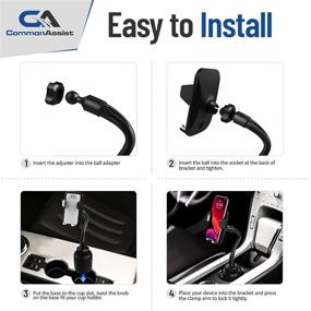 img 1 attached to Adjustable Phone Cup Holder Mount for Car, Easy Installation iPhone Car Phone Holder, Fits Most Phones with Cases, Compatible with Most Cars, Trucks, and SUVs