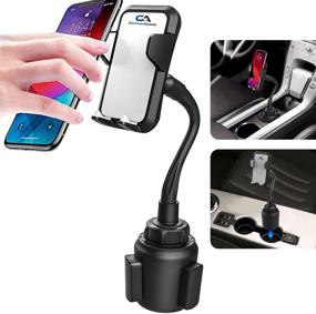 img 4 attached to Adjustable Phone Cup Holder Mount for Car, Easy Installation iPhone Car Phone Holder, Fits Most Phones with Cases, Compatible with Most Cars, Trucks, and SUVs