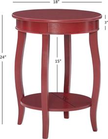 img 3 attached to 🏠 Stylish and Versatile Powell Furniture Round Shelf, Red Table: A Perfect Addition to Any Home Décor