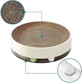 img 1 attached to 🐱 Hipipet Cat Scratcher Pad: 3-in-1 Toy Balls & Bed for Large Cats