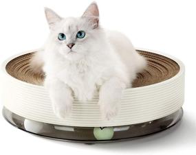 img 4 attached to 🐱 Hipipet Cat Scratcher Pad: 3-in-1 Toy Balls & Bed for Large Cats