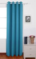 🔵 deconovo 52x84 vivid blue thermal insulated curtains with grommet and silver backing - ideal for kitchen and bedroom логотип