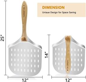 img 3 attached to 🍕 12"x14" Aluminum Perforated Pizza Peel with Foldable Wooden Handle - Ideal Pizza Spatula Turning Peel for Homemade Baking, Pizza Bread, and More