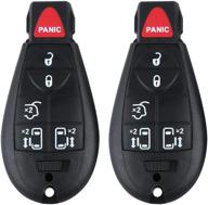 🔑 2-pack of keyless entry remote control keys (m3n5wy783x) for dodge grand caravan 2008-2014 and chrysler town and country 2008-2015 logo