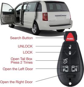 img 1 attached to 🔑 2-Pack of Keyless Entry Remote Control Keys (M3N5WY783X) for Dodge Grand Caravan 2008-2014 and Chrysler Town and Country 2008-2015