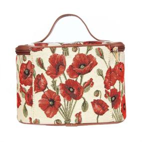 img 3 attached to 🌺 TOIL-POP Signare Tapestry Toiletry Bag: Stylish Makeup Organizer for Women with Poppy Flower Design