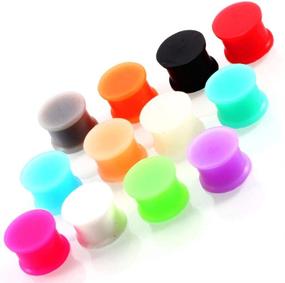 img 1 attached to 🔌 CABBE KALLO 24Pcs Silicone Plugs Ear Gauges Kit - Double Flared Expander Tunnels Set for Stretching - Body Piercing Jewelry for Men and Women